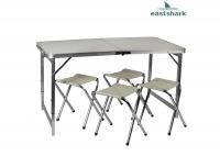 Стол метелл расклад+4стульчика  60*1200см СП LH717