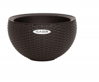 Кашпо круг. RATTAN 5л (коричнев) КРАСНОДАР 1645/1