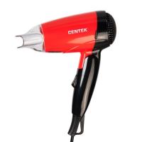 Фен CENTEK склад. ручк.1,2кВт. красн/черный  CT-2230