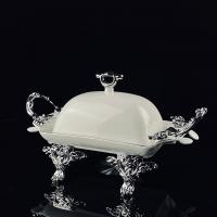 Маслёнка ATLANTIS н/ножках с ручками П 205-924