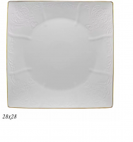 Блюдо MARIA GOLD 28см. квадрат. (12) П 226-126