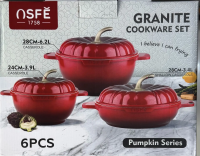 Набор посуды 6пред 3,9л/6,2л/жаров-3,4л PUMPKIN-6 (1) 06 RED