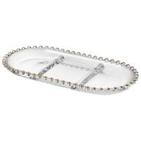 Блюдо сервировочное GOLDEN CHARM 3сек  30*15см  345-500